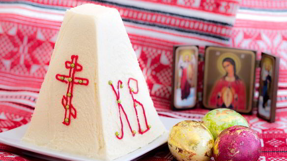 Рецепт Царской творожной пасхи с маковой начинкой