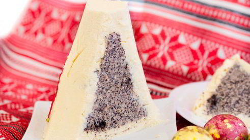 царская творожная пасха с маковой начинкой