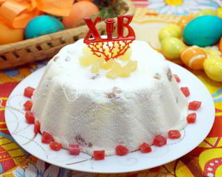 Творожная пасха с изюмом без яиц