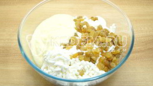 творожная пасха с изюмом без яиц