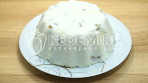 творожная пасха с изюмом без яиц