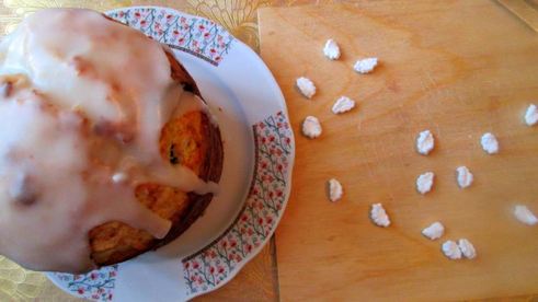 творожный кулич с черносливом