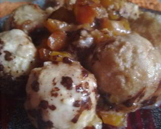 Персико-шоколадные шарики из творога