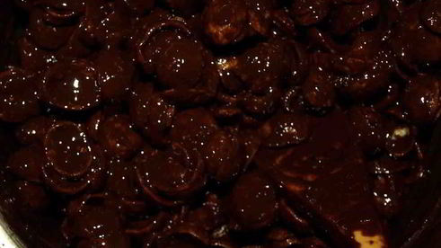 песочные шоколадные розы