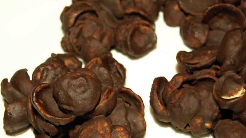 песочные шоколадные розы