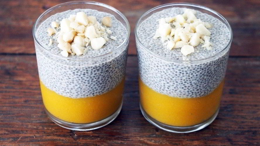 Рецепт пудинга с семенами чиа и манго