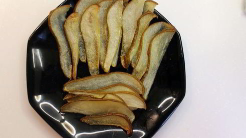 дважды запеченное суфле горгонзола и карамелизованная груша