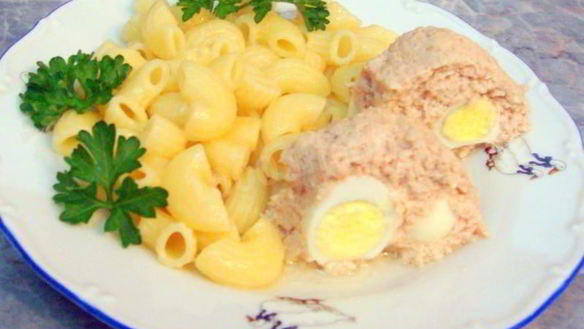 Рецепт Куриного суфле с яйцами в форме