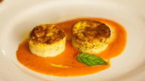 суфле из кабачков с индейкой под соусом