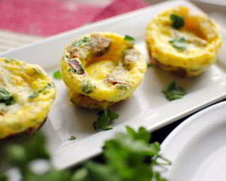 Суфле с картофелем и колбасками