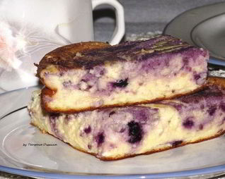 Творожное суфле с черникой