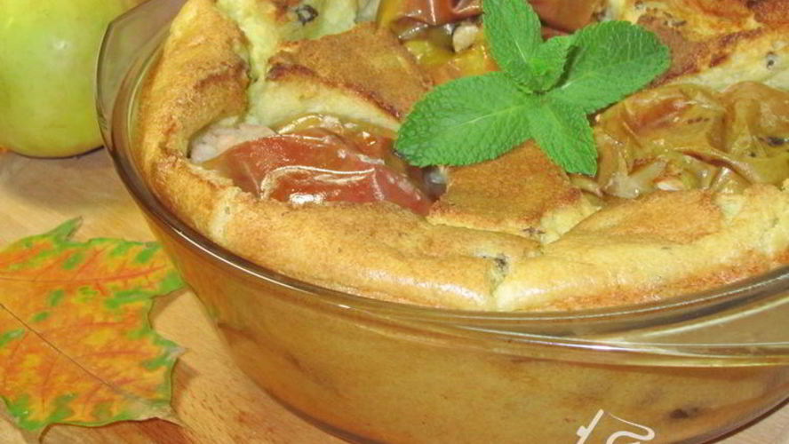 Рецепт яблок в манном суфле