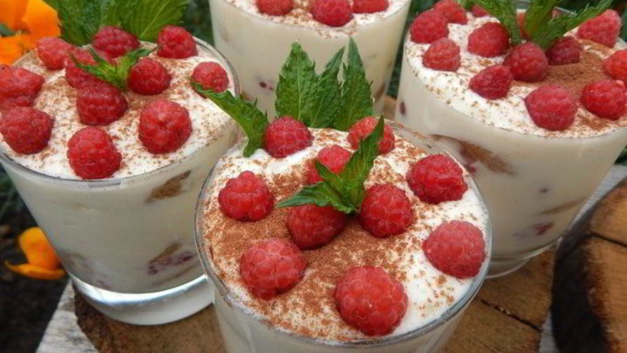 Рецепт малинового тирамису