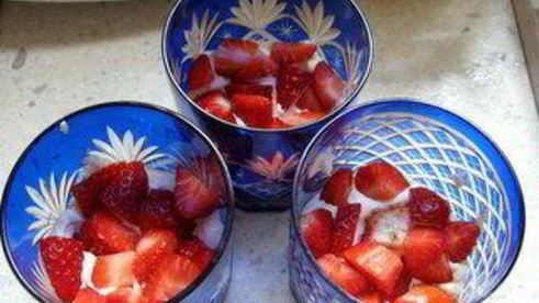 тирамису без яиц, с рикоттой и клубникой