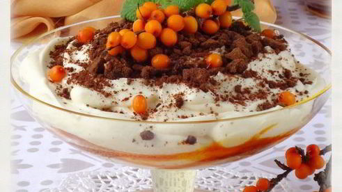 ванильно-облепиховый тирамису