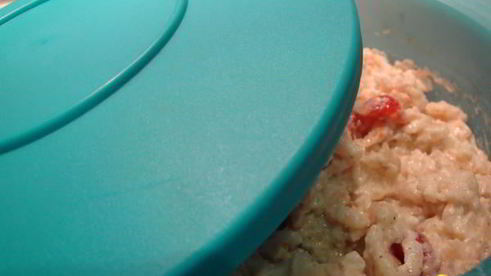 ванильный рисовый пудинг с вишнями