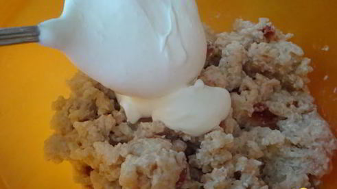 ванильный рисовый пудинг с вишнями