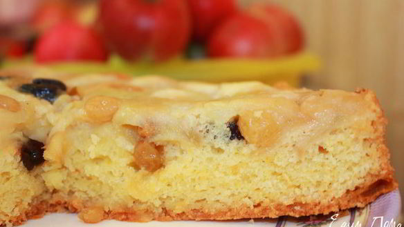 Рецепт Яблочного пудинга с изюмом