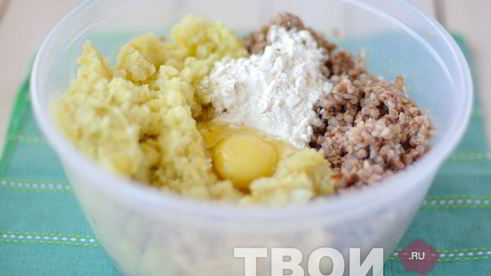 биточки из картофеля и гречки