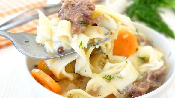 Рецепт Домашней лапши со свининой