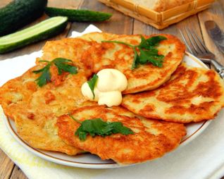 Драники с курицей