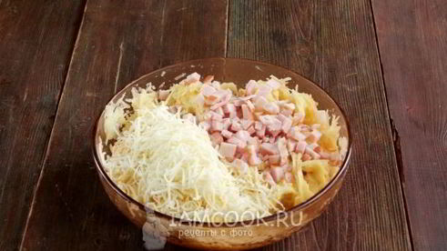 драники с ветчиной и сыром