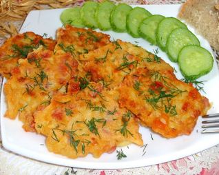 Драники с ветчиной