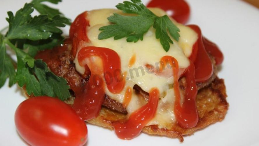 Рецепт пирамидок веселых друзья драники с котлетами