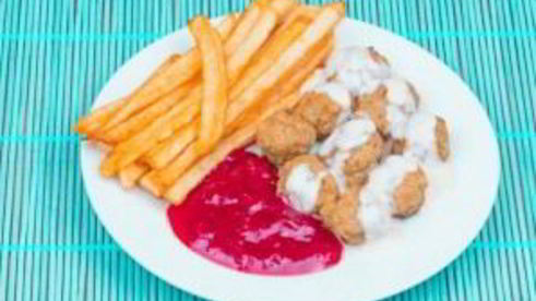 фрикадельки икеа с брусничным соусом