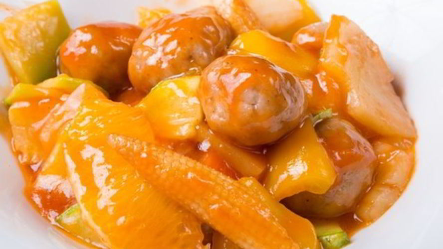 Рецепт фрикаделек из курицы в чили соусе с овощами