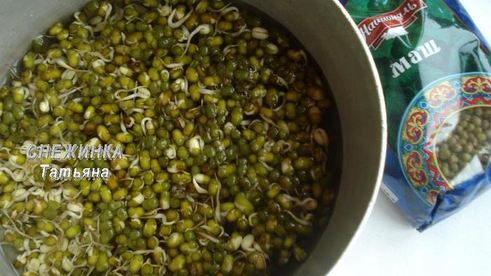 фрикадельки из маша с банановым соусом в капустных лепестках