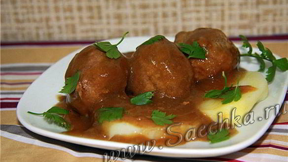 Рецепт Фрикаделек под соусом