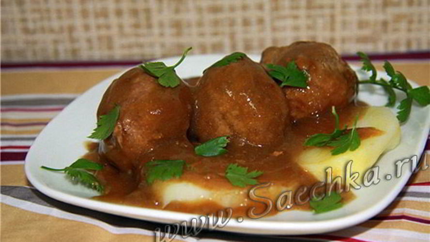 Рецепт фрикаделек под соусом