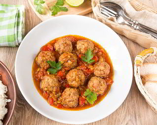 Карри с фрикадельками и сладким перцем