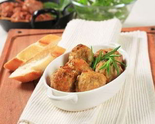 Куриные фрикадельки с маринованными грибами