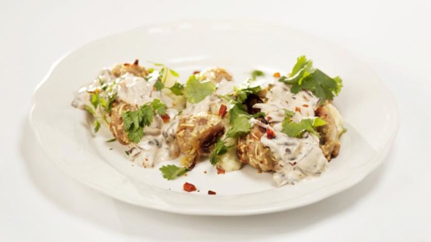 Рецепт куриных фрикаделек с пюре