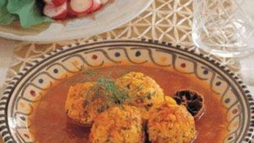 Рецепт куриных фрикаделек в томатном соусе с шафраном