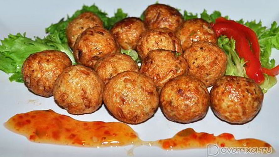 Рецепт куриных фрикаделек во фритюре