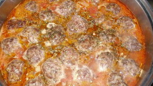 макароны с фрикадельками в духовке