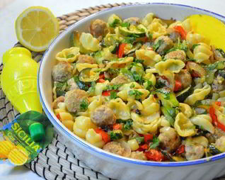 Макароны с фрикадельками