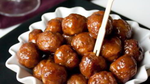 остро-сладкие закусочные фрикадельки