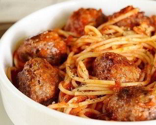 Спагетти с фрикадельками из говяжьего фарша