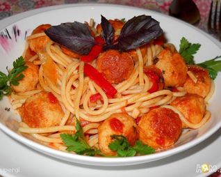 Спагетти с фрикадельками Леди и бродяга