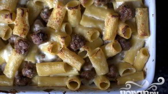 Рецепт Запеченных ригатоней с фрикадельками