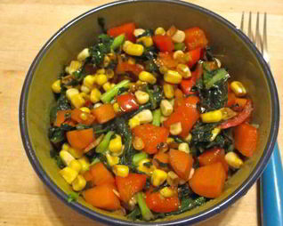 Гарнир из листовой капусты