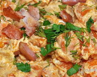 Гарнир из тыквы со сметаной к мясу