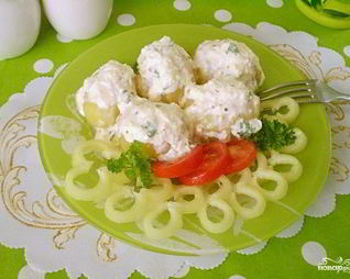 Картофель под чесночным соусом