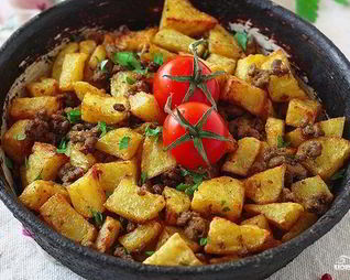 Картофель с фаршем