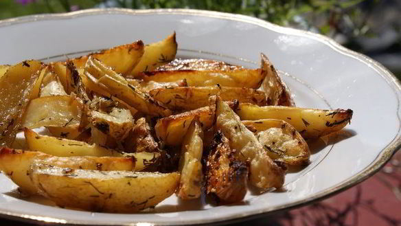 Рецепт Картофеля с укропом и чесноком