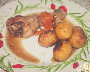 Картофель в рукаве со сливочным маслом